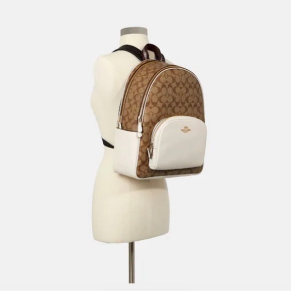 COACH - Large Court Backpack In Signature Canvas. - Picture 2 of 11